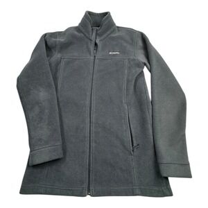 Columbia Full Zip Fleece Jacket Dark Gray Women's Size Large